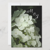 White Hydrangea Wedding Invitation Kaart (Voorkant)