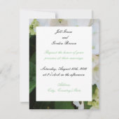 White Hydrangea Wedding Invitation Kaart (Voorkant)