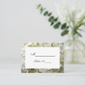 White Hydrangea Wedding Place Card Plaatskaartje (Staand voorkant)