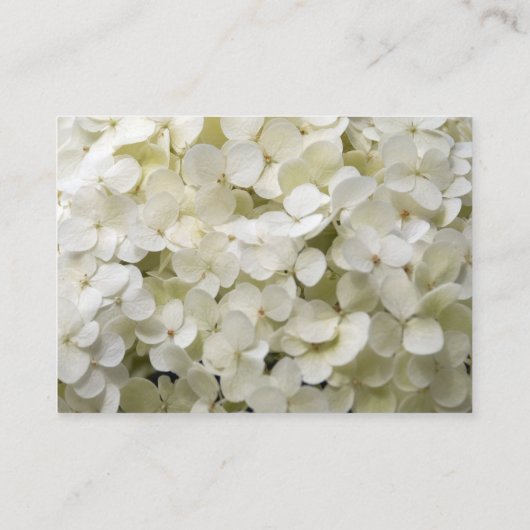 White Hydrangea Wedding Place Card Plaatskaartje (Achterkant)