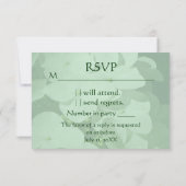 White Hydrangea Wedding Response RSVP Card Kaartje (Achterkant)
