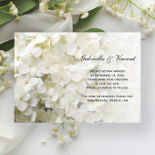 White Hydrangea Wedding Save the Date Notice