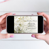 White Hydrangea Wedding Save the Date Notice