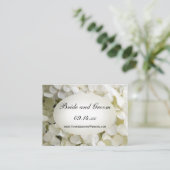 White Hydrangea Wedding Website Kaart (Staand voorkant)