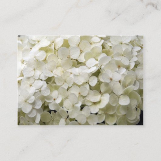 White Hydrangea Wedding Website Kaart (Achterkant)