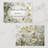 White Hydrangea Wedding Website Kaart (Voorkant / Achterkant)
