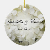 White Hydrangea zal je mijn Bridesmaid zijn Keramisch Ornament (Achterkant)