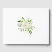 White Hydrangeas Floral Waterverf Wedding Gastenboek (Achterkant)