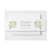 White Hydrangeas Floral Waterverf Wedding Uitnodigingen Wikkel (Voorkant Voorbeeld)