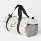 White Hydrangeas Gingham Vintage Duffle Bag Plunjezak (Rechterhoek)