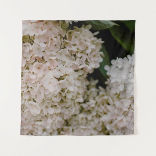 WHITE HYDRANGEAS IN BLOOM WANDKLEED (Voorkant)