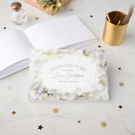 White Hydrangeas Waterverf Celebration of Life Gastenboek