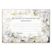 White Hydrangeas Waterverf Wedding Advice Kaarten (Achterkant)