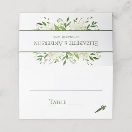 White Hydrangeas Wedding Plaatskaartje