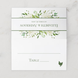 White Hydrangeas Wedding Plaatskaartje