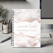 White I Rose Gold Glitter Agate Appointment Book Planner