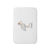White Ibis Beach Coastal Bird Painting Badmat (Voorkant Verticaal)