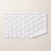 White Ibizan Hound Smooth Coat Cartoon Dog Patroon Bad Handdoek (Handdoek)