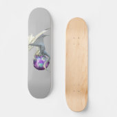 White Ice Dragon met Magical Sphere Persoonlijk Skateboard (Voorkant)