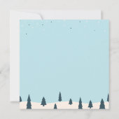 White Ice Skating Birthday Party Snow Invitation Kaart (Achterkant)