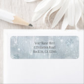 White Ice Sneeuwvlokken Winter Wonderland Uitnodig Etiket (Insitu)