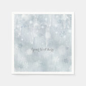 White Ice Snowflakes Winter Wonderland Party Servetten (Voorkant)