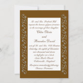 White Icing on Chocolate Wedding Invitation Kaart (Voorkant)