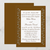 White Icing on Chocolate Wedding Invitation Kaart (Voorkant / Achterkant)