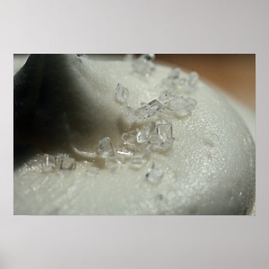 White Icing with Sugar Closeup Photo Poster (Voorkant)