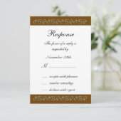 White Icking on Chocolate RSVP Kaartje (Staand voorkant)