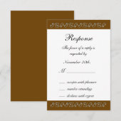 White Icking on Chocolate RSVP Kaartje (Voorkant / Achterkant)