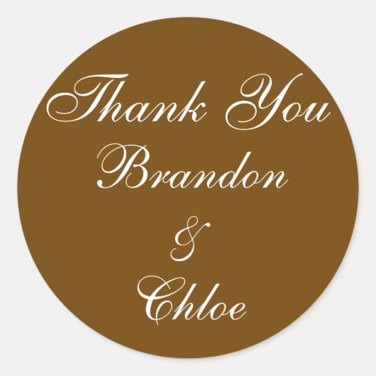 White Icking with Chocolate Dank je Sticker (Voorkant)