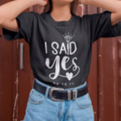 White Ik zei ja Diamond & Heart Add Date T-shirt