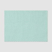 White Ikat Chevron over Mint Achtergrond Tissuepapier (Voorkant)