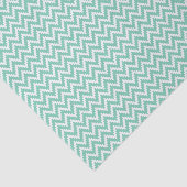 White Ikat Chevron over Mint Achtergrond Tissuepapier (Detail)