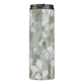 White Impressionist Botanical Art met naam Thermosbeker (Achterkant)