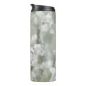 White Impressionist Botanical Art met naam Thermosbeker (Geroteerd rechts)