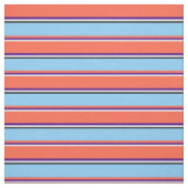 White, Indigo, Red, Light Sky Blue en Black Stof (Swatch)
