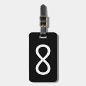 White Infinity-symbool Bagagelabel (Voorkant verticaal)