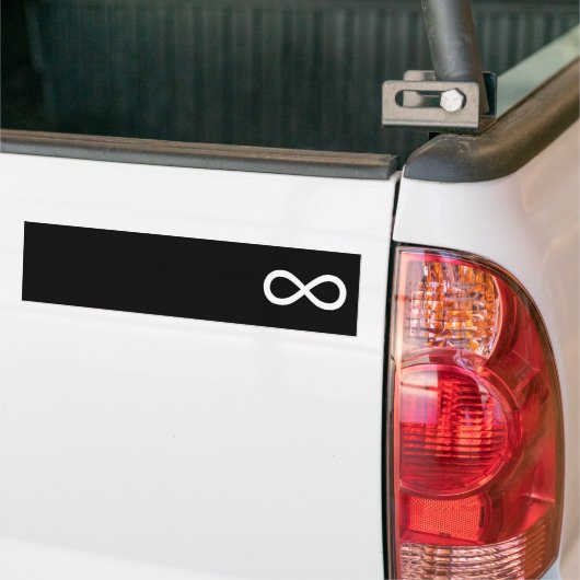 White Infinity-symbool Bumpersticker (Op Truck)