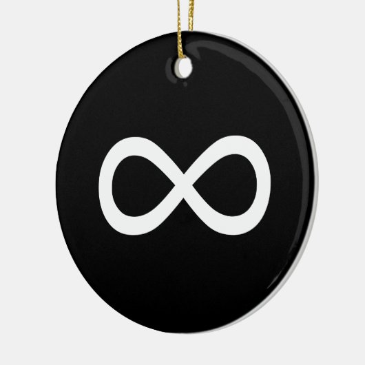 White Infinity-symbool Keramisch Ornament (Links)