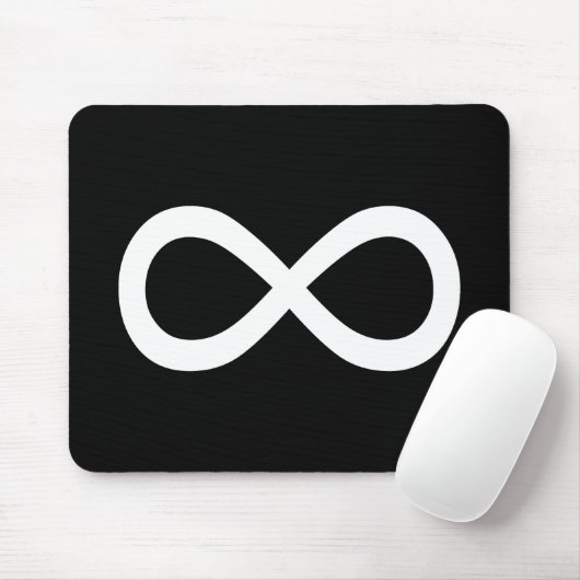 White Infinity-symbool Muismat (Met muis)
