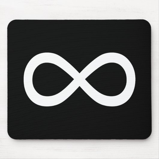 White Infinity-symbool Muismat (Voorkant)
