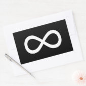 White Infinity-symbool Rechthoekige Sticker (Envelop)