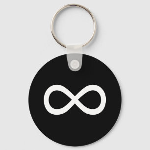 White Infinity-symbool Sleutelhanger