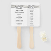 White Infinity Trouwprogramma Fans Handwaaier (Voorkant en achterkant)