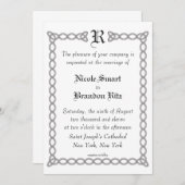 White Infinity Wedding Invitation Kaart (Voorkant / Achterkant)