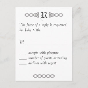 White Infinity Wedding RSVP