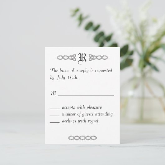 White Infinity Wedding RSVP (Staand voorkant)