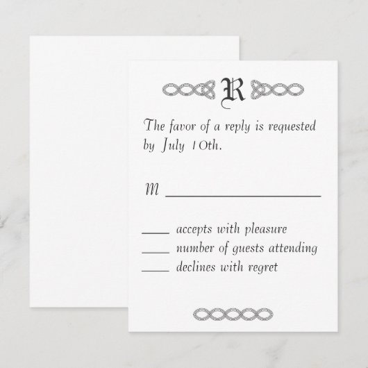 White Infinity Wedding RSVP (Voorkant / Achterkant)